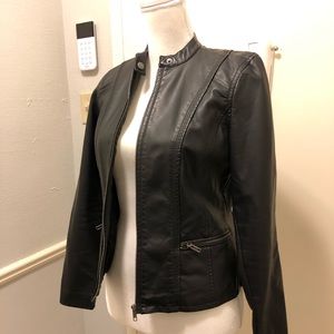 Black Faux Leather Jacket